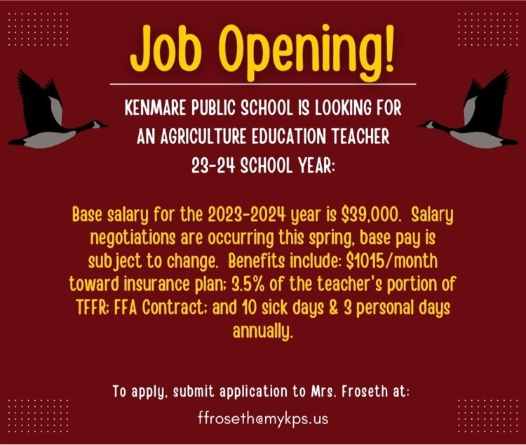 AG ED Job Opportunity