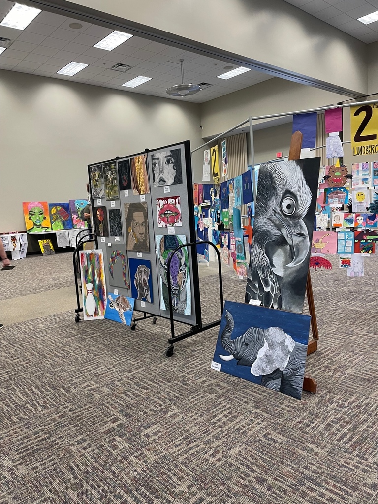 Student artwork displayed