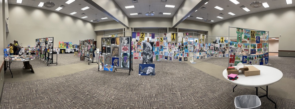 Student artwork displayed