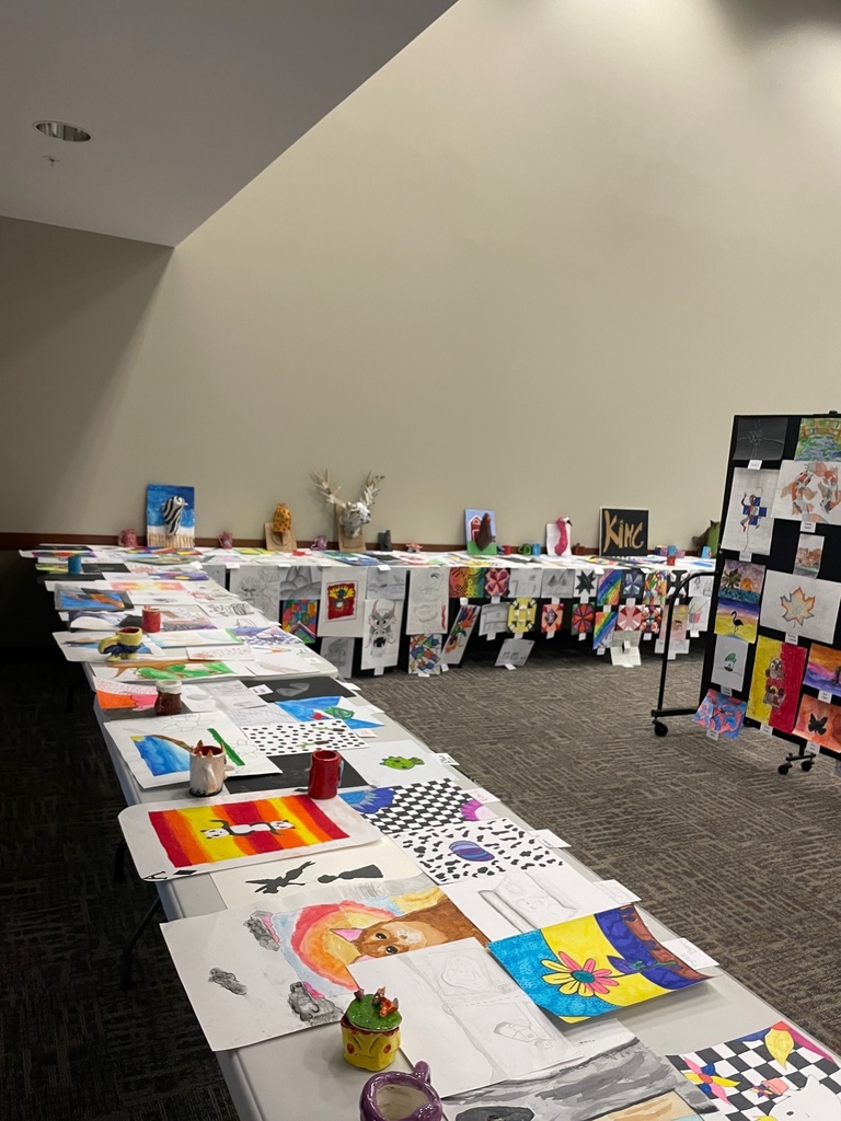 Student artwork displayed
