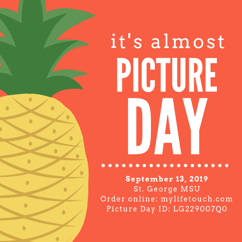 Flyer for picture day at St. George School, Friday, Sept. 13, 2019.