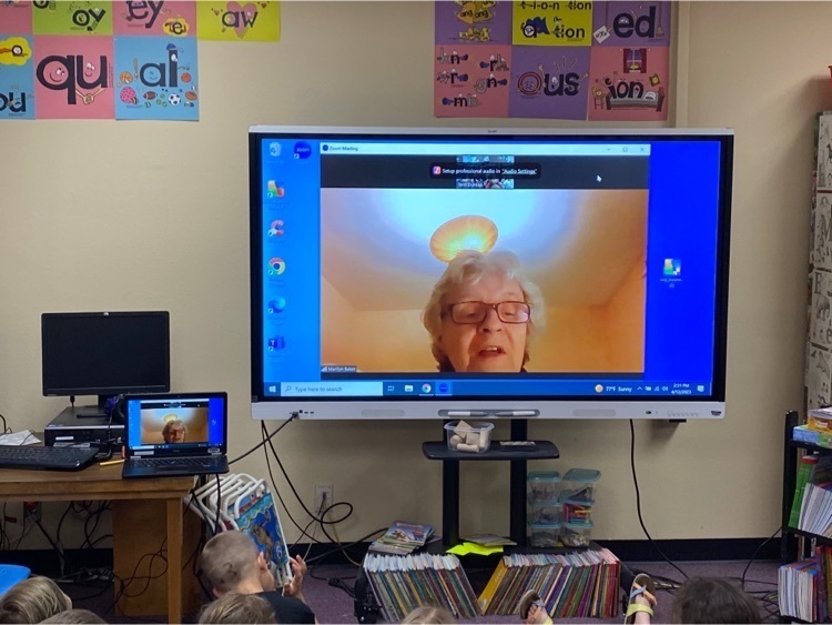 Virtual Author Reads to 1st Graders