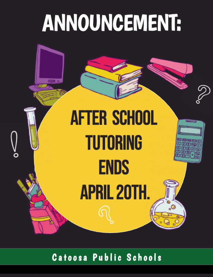 After School Tutoring Ends April 20th.