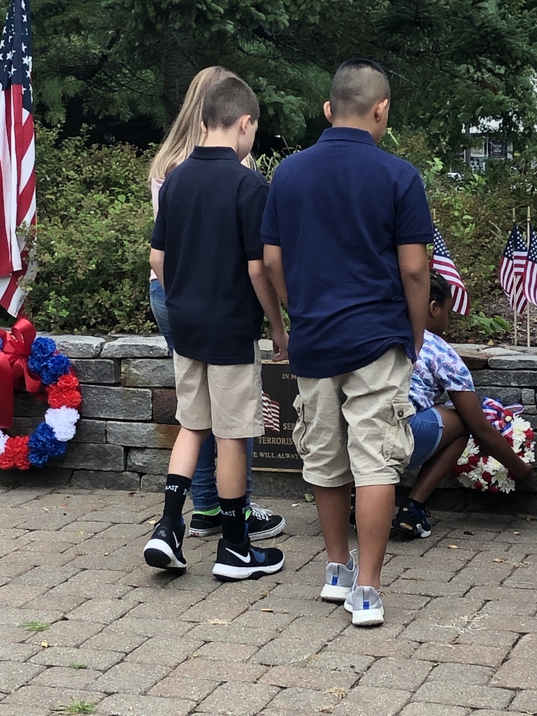 7th and 8th Graders participated in the annual wreath laying ceremony today, September 11th at the Watertown Plaza. 