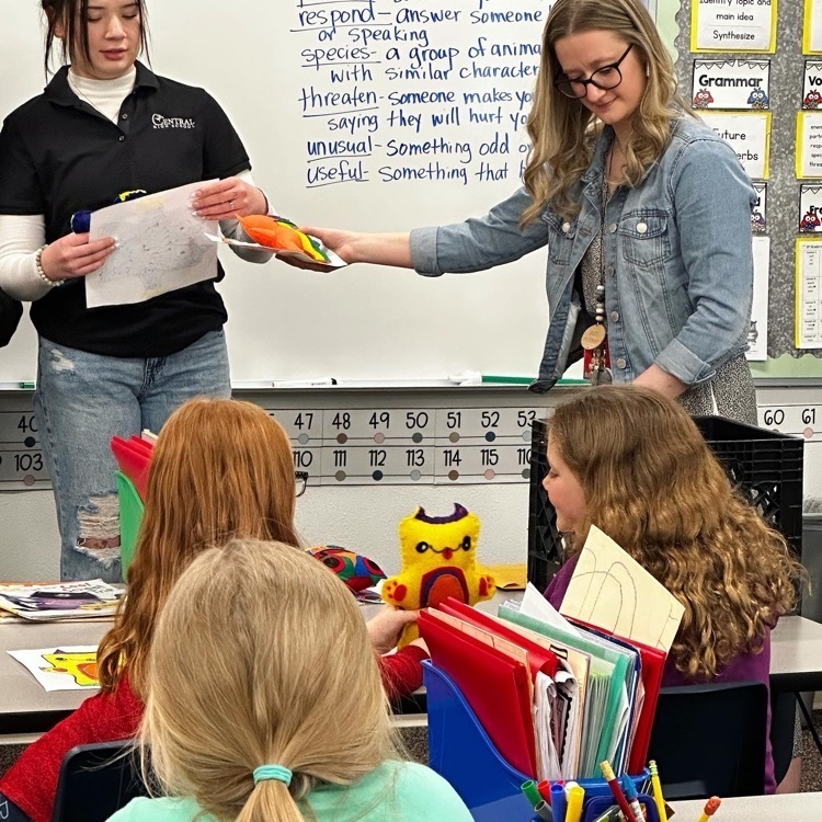 Burton elementary kids get stuffed animals from central HS