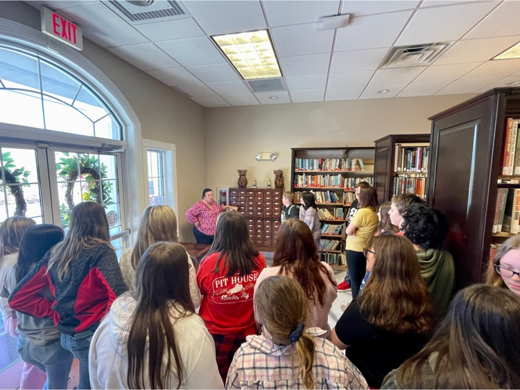 OCMS students visited the Owsley County Public Library today to learn about their services and get a library card.