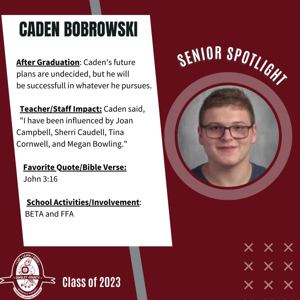 Senior Spotlight-Caden Bobrowski