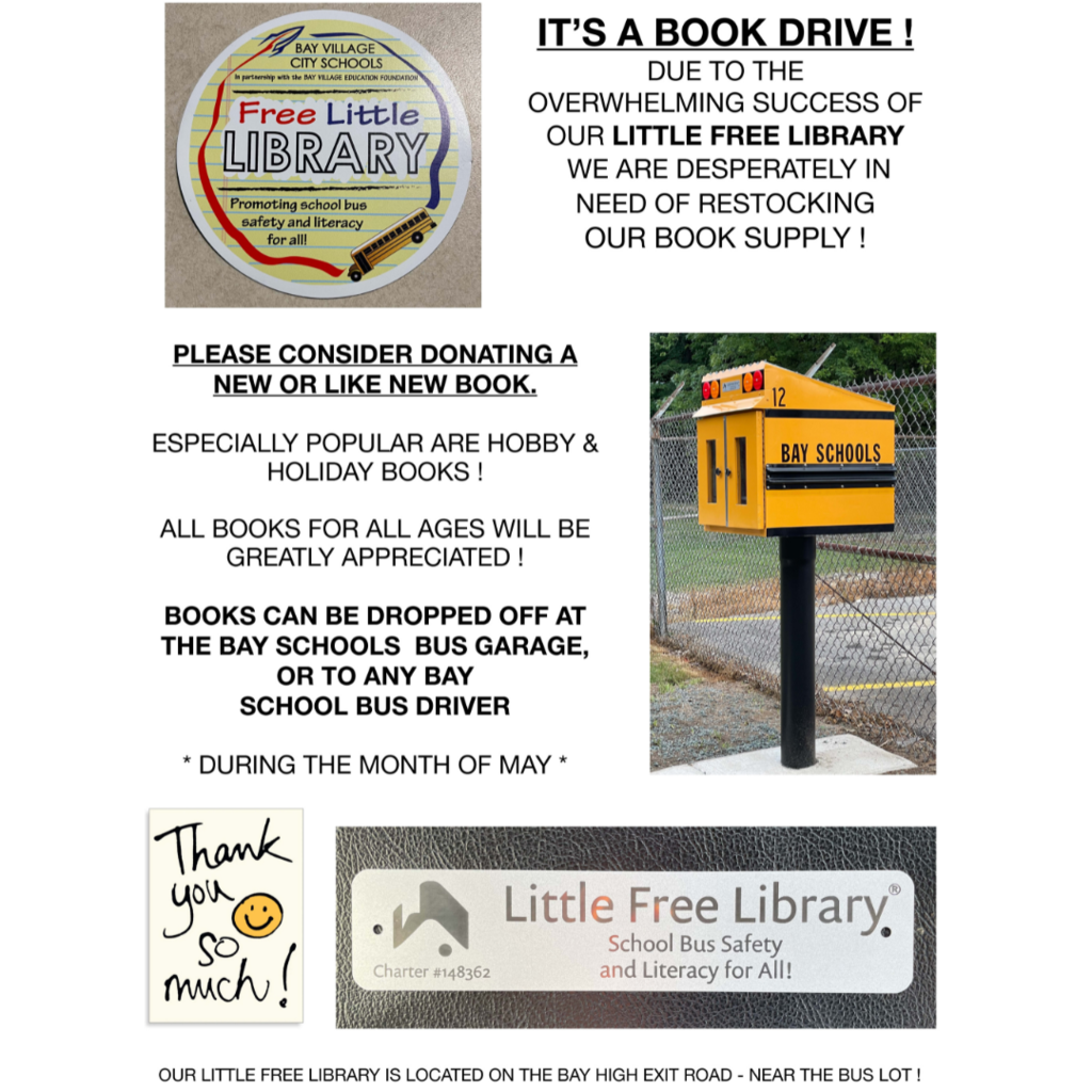 Little Free Library Book Drive Flyer