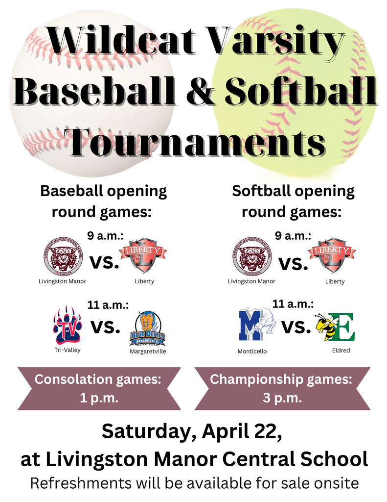 A flyer for a softball and baseball tournament  including info in post.