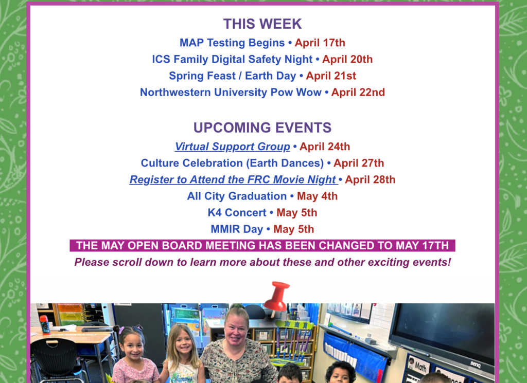 Newsletter masthead for April 17-21, 2023