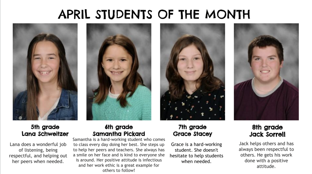 Lana Schweitzer, Samantha Pickard, Grace Stacey, Jack Sorrell