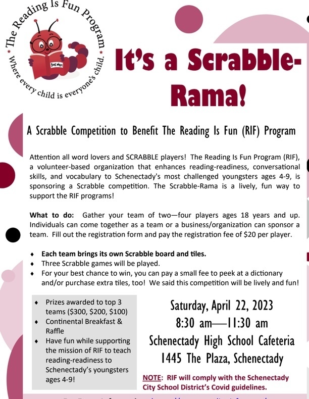 It's Scrabble-Rama this Saturday! 