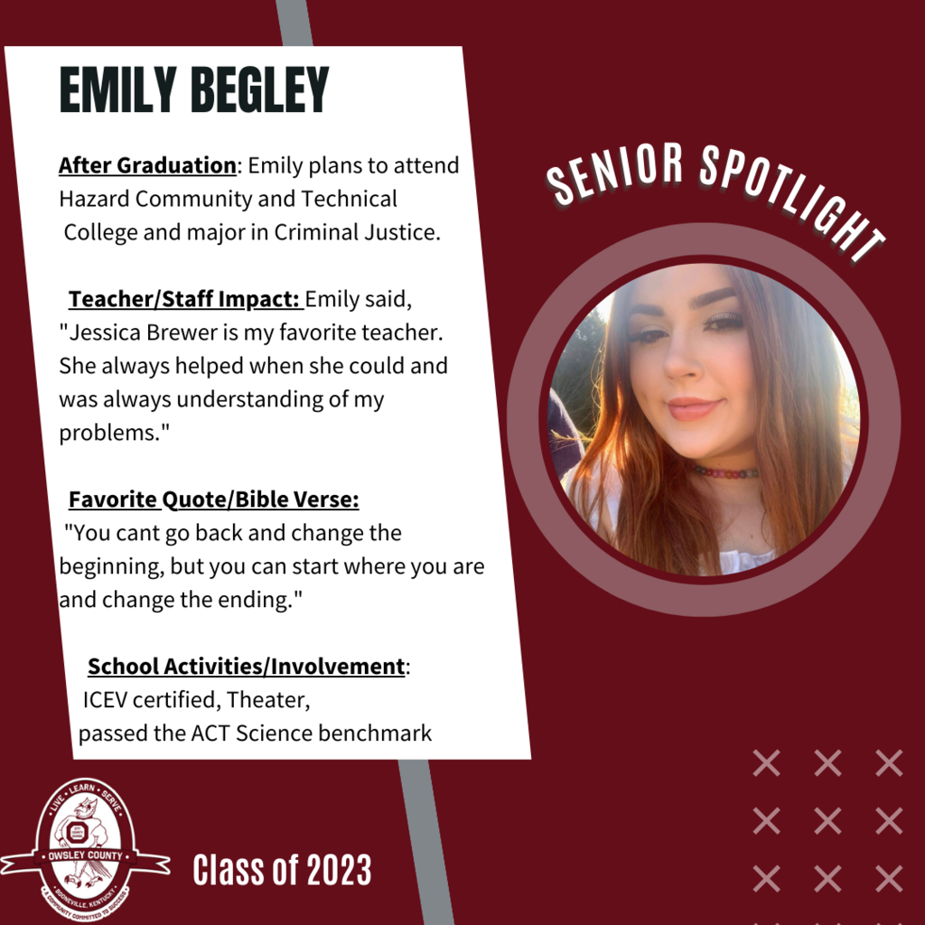 Senior Spotlight-Emily Begley