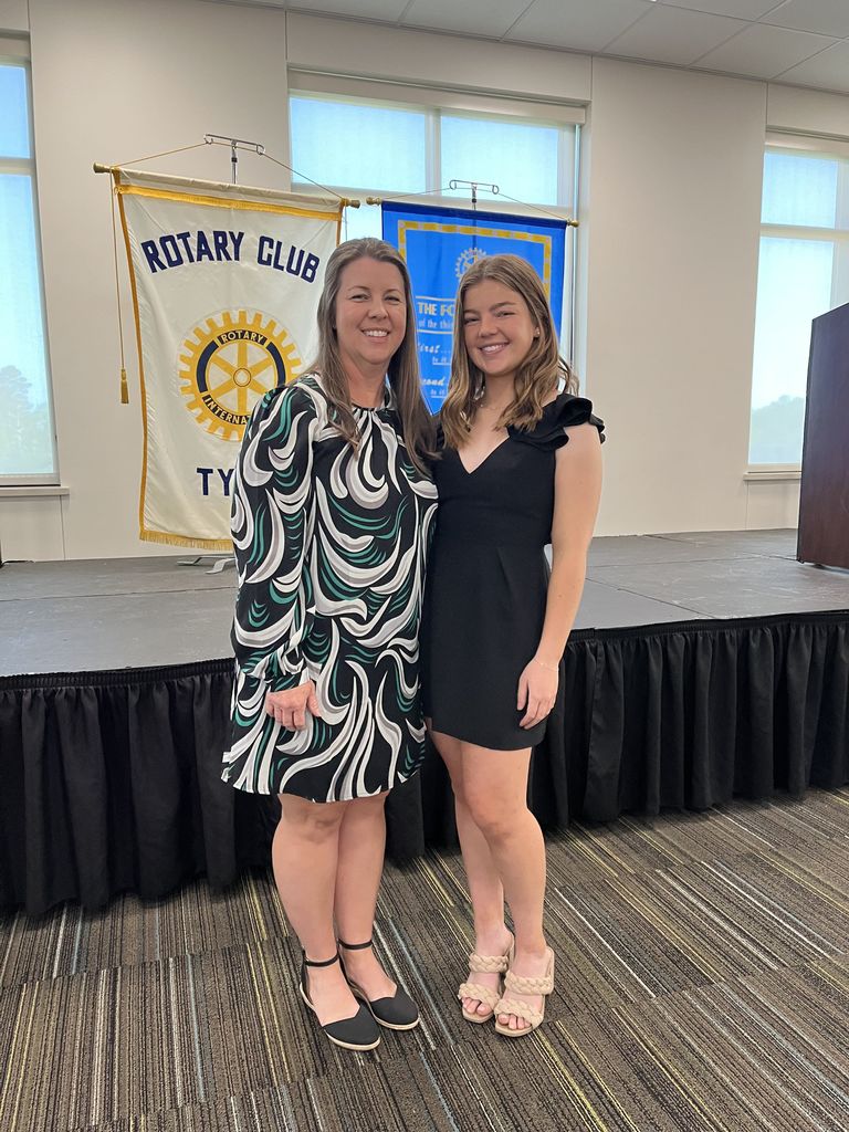 Legacy student Hannah Smith with her mother at the Rotary Club Awards Banquet