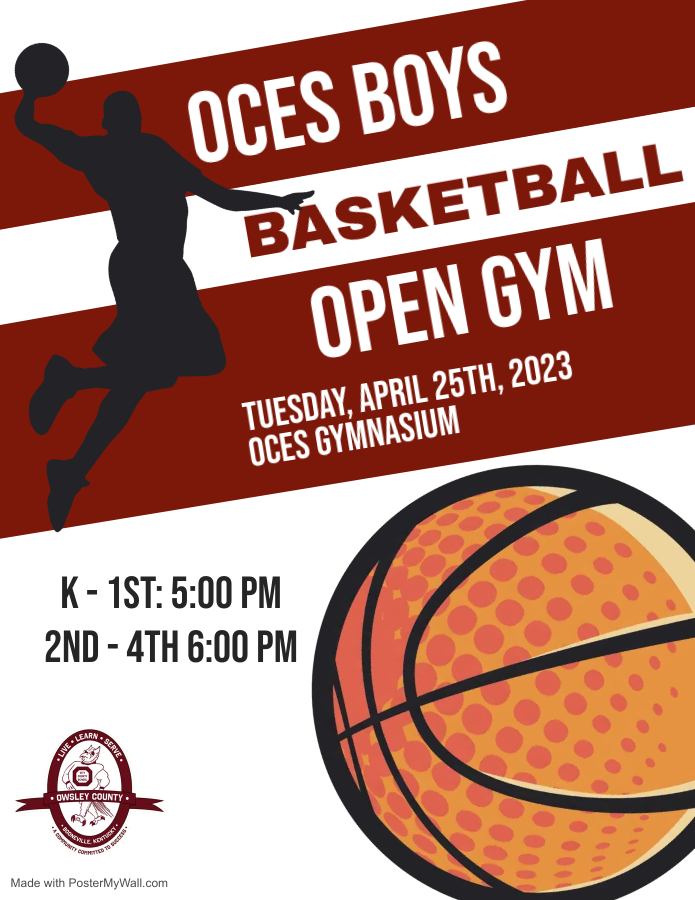 OCES BOYS OPEN GYM CONTINUES NEXT WEEK