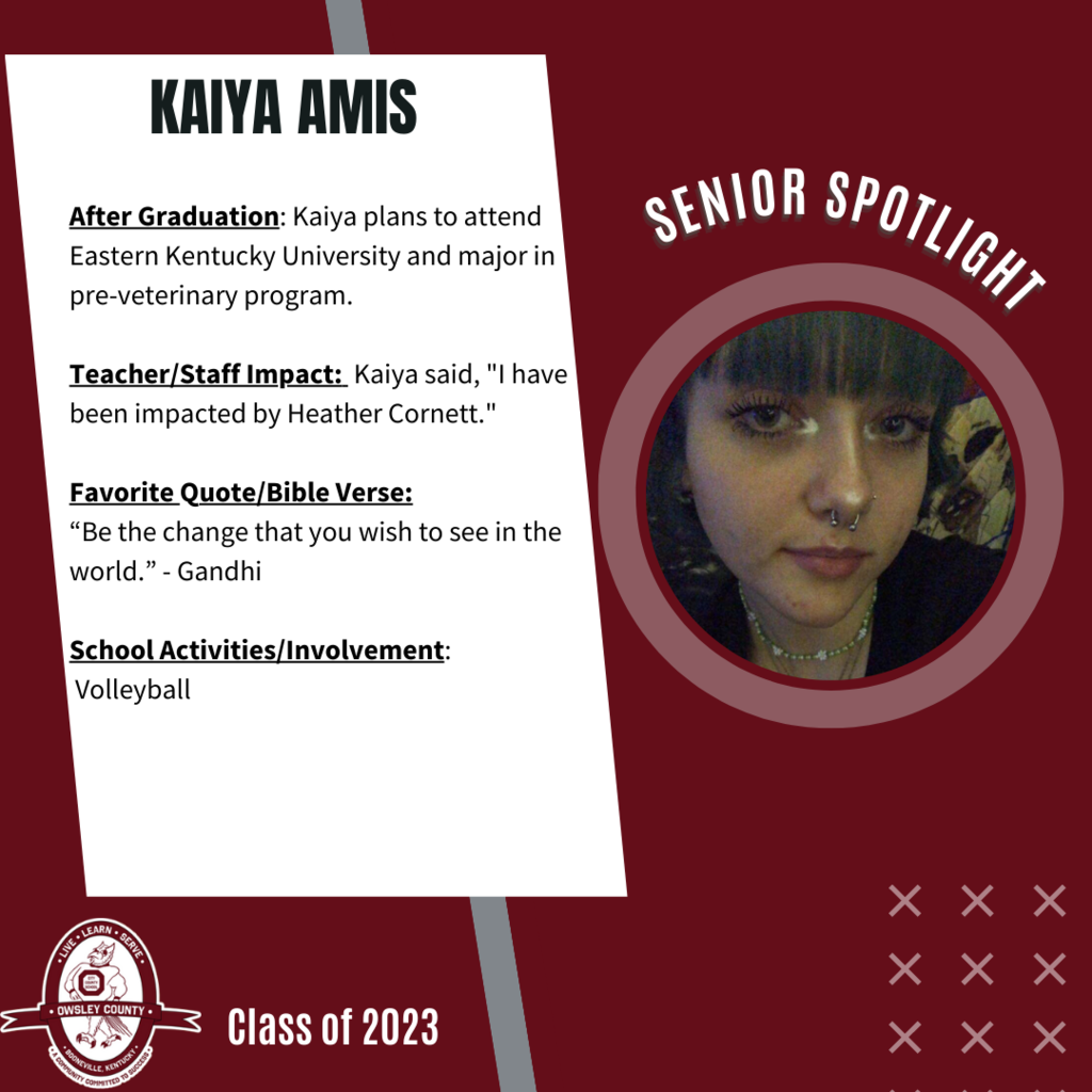 Senior Spotlight-Kaiya Amis