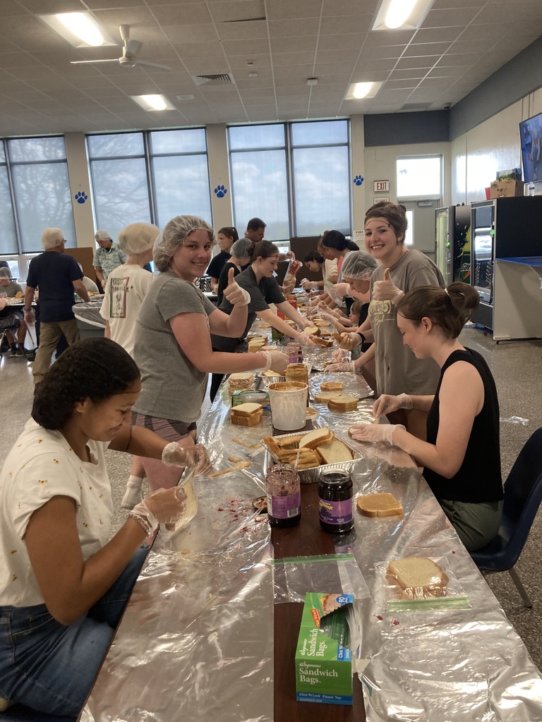 students making sandwiches