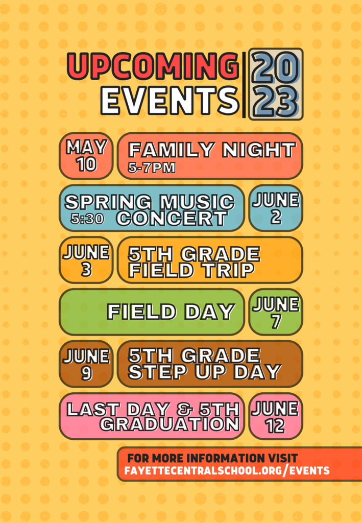 Upcoming Events Calendar