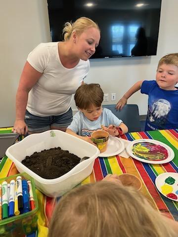 Mom with kids