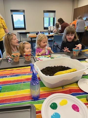 Children digging