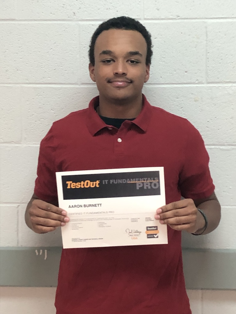 Aaron Burnett earned his I.T. Certificate!