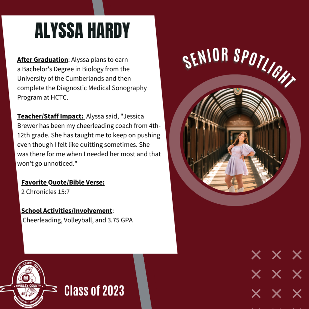 Senior Spotlight-Alyssa Hardy