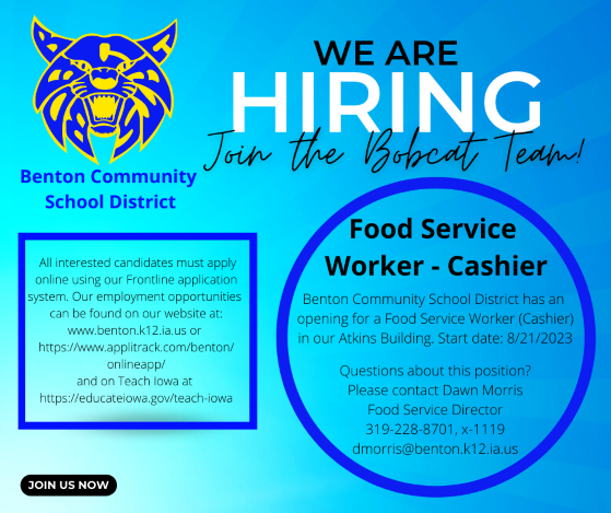 Food Service Worker - Cashier