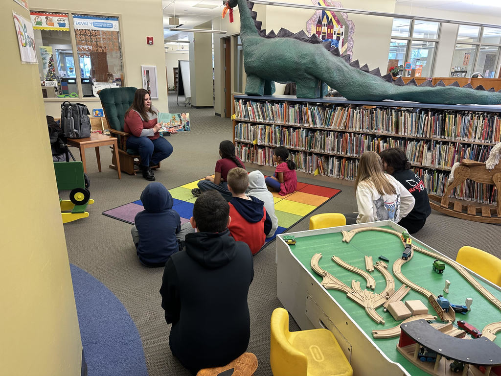 Students listening to a read aloud