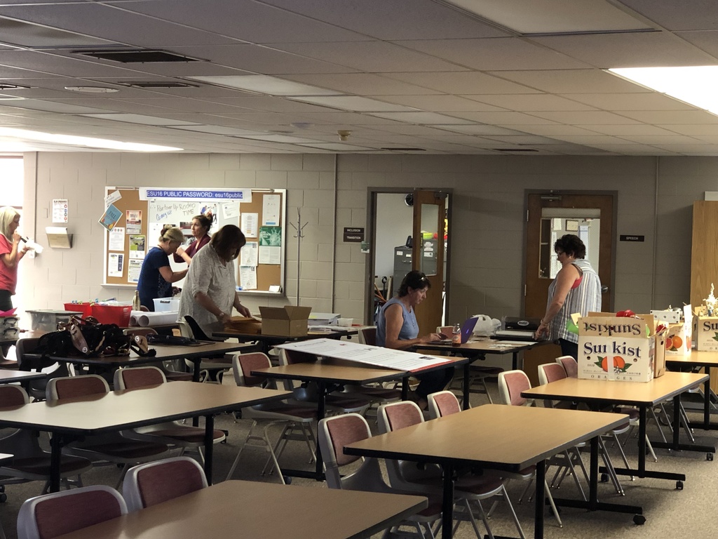 ESU personnel working together to get Partner Up Rodeo ready