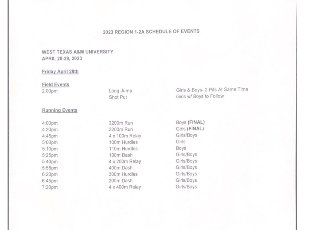 Regional Track