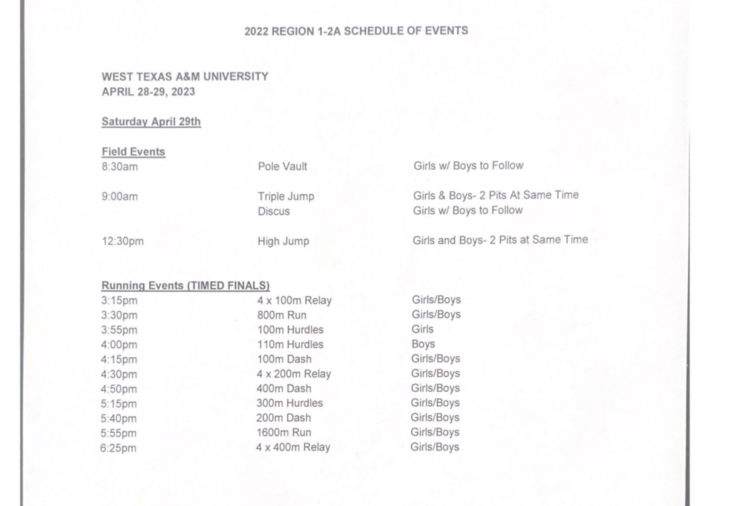 Regional Track
