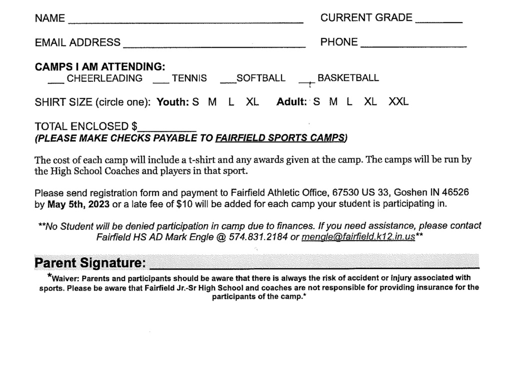 Camp form