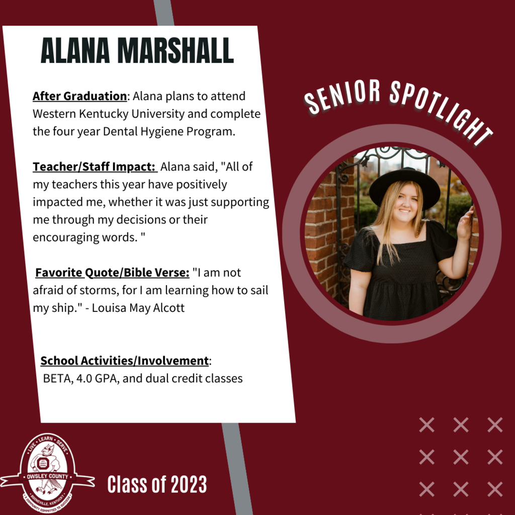 Senior Spotlight-Alana Marshall