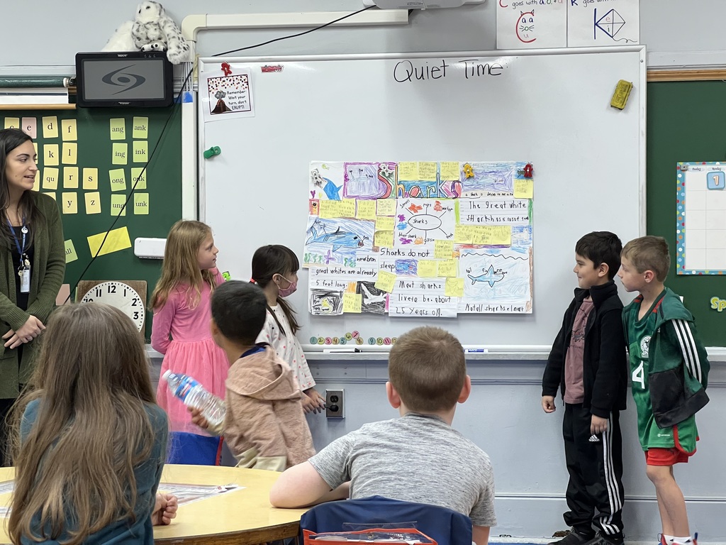 Students in 1-c present non-fiction posters