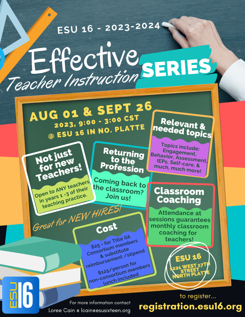 New Teach 8/1 & 9/26 '23 9-3 ct North Platte