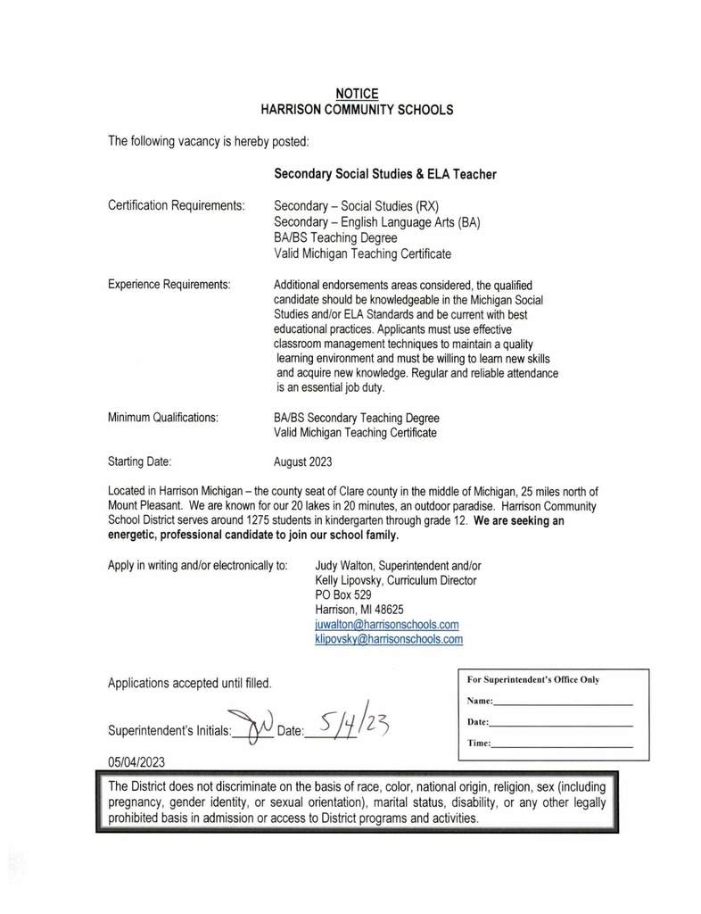 Secondary Social Studies & ELA Teacher
