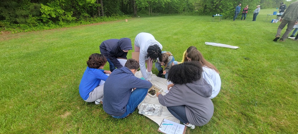 Students working