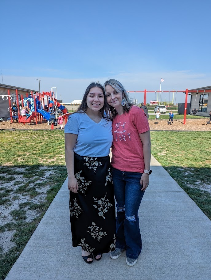 Victoria and her mentor, Mrs. Melson.