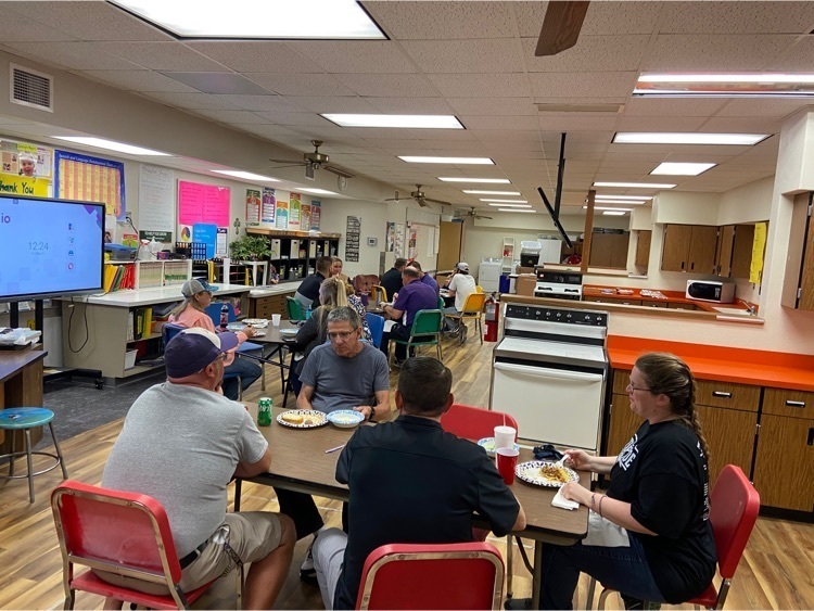 Enjoying our staff lunch.