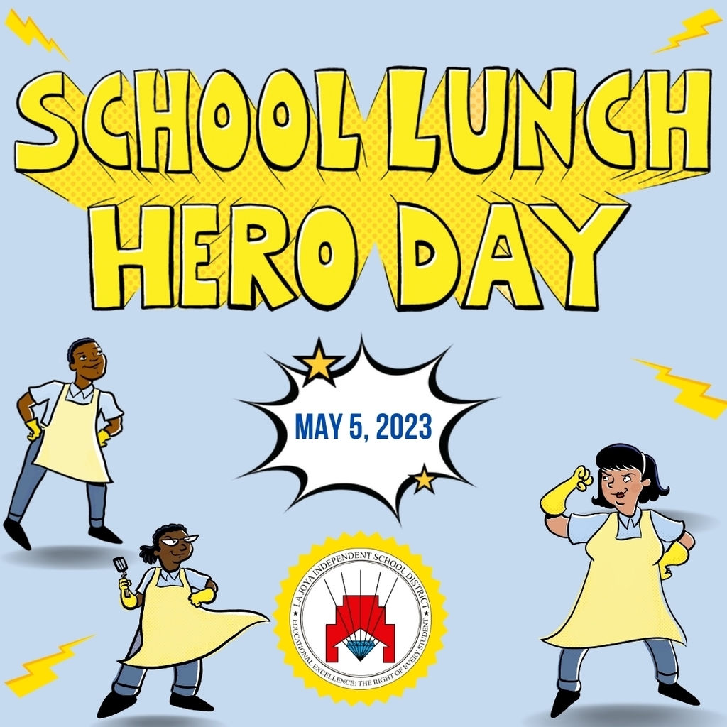 🎉 Happy School Lunch Hero Day!  🎉 Help us thank ALL of our La Joya ISD Child Nutrition Services Department for the exceptional work they do every day to ensure our students are provided the appropriate nutritional needs to excel in our schools. Thank you!!! #LJISDTraditionOfExcellence #SchoolLunchHeroDay
