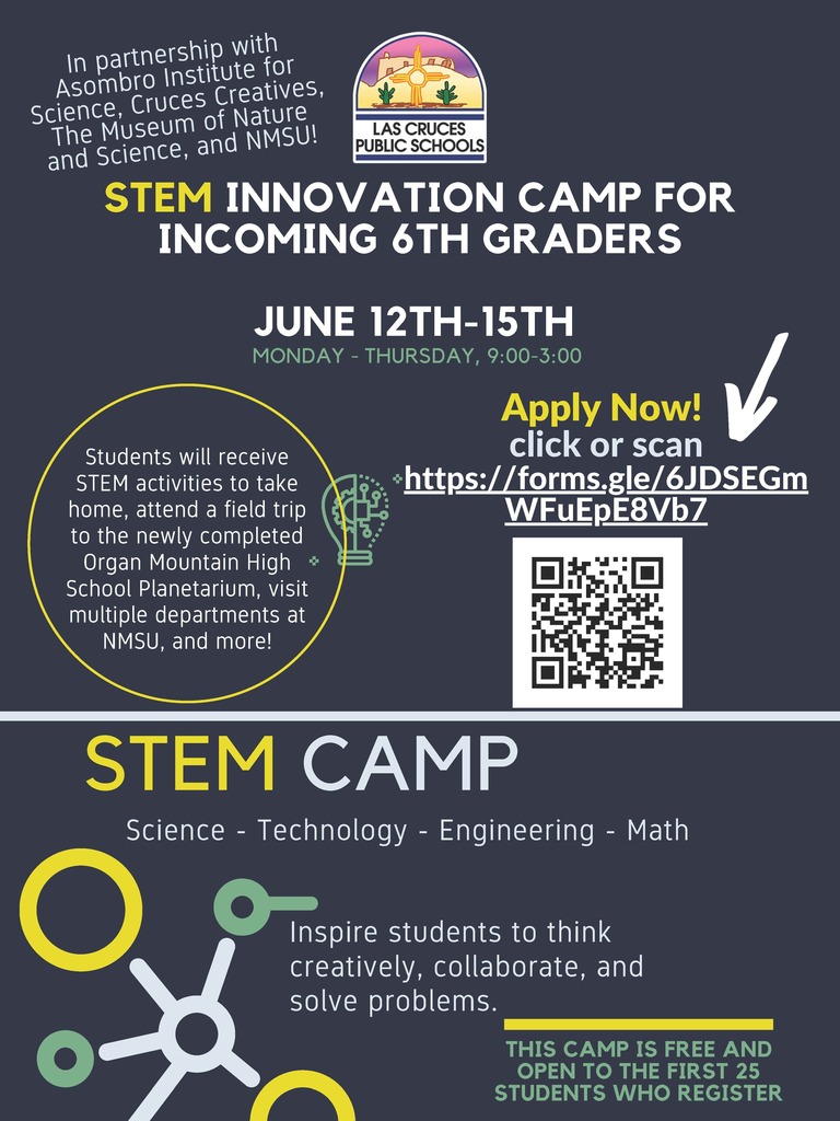 STEM Innovation Camp for Incoming 6th Graders