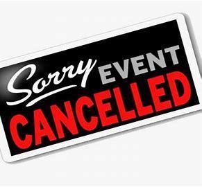 sorry event cancelled sign