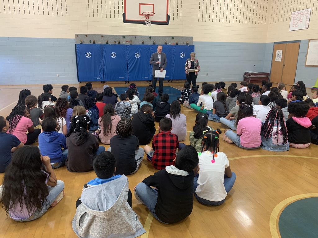 3rd Grade listening to Rotary Club