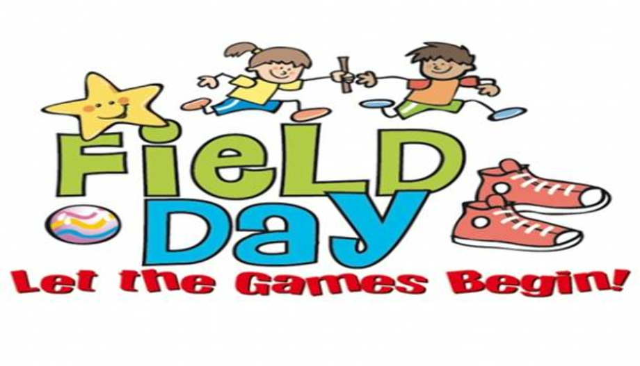 field day let the games begin two kids running