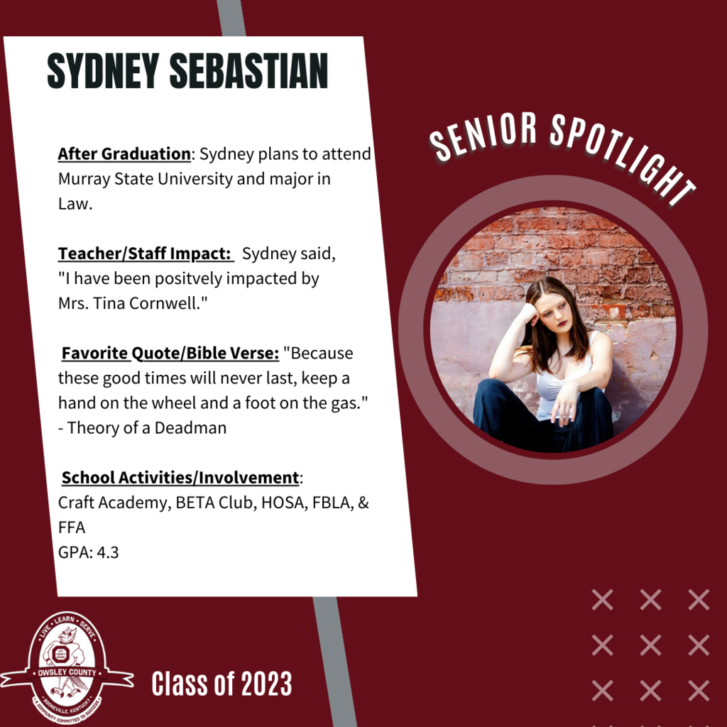 Senior Spotlight-Sydney Sebastian