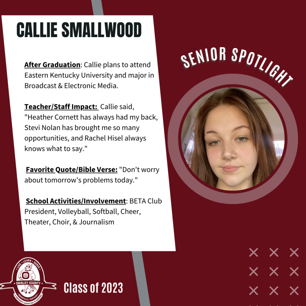 Senior Spotlight-Callie Smallwood