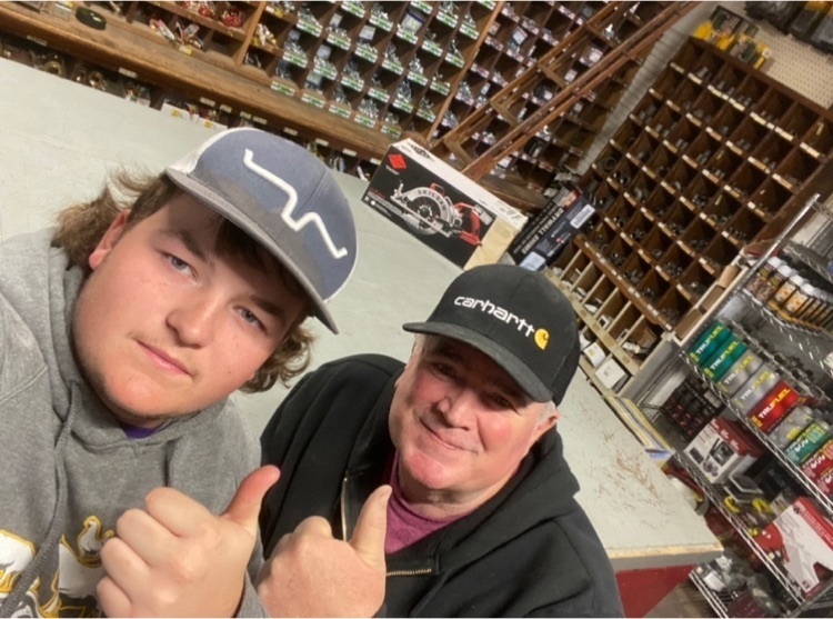 Kaden with Shannon McCormick owner of Main Street Supply