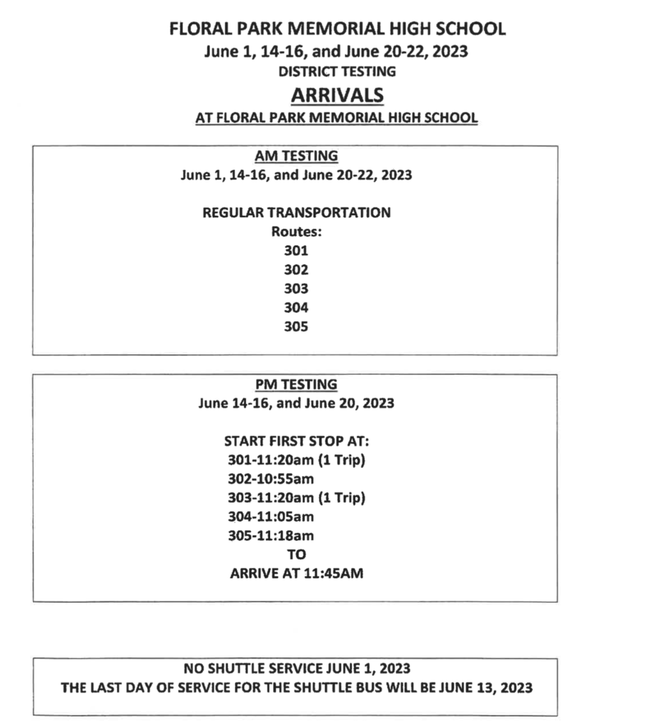 Bus Schedule