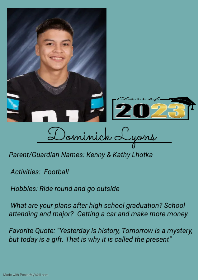 2023 Waubun Senior: Dominick Lyons