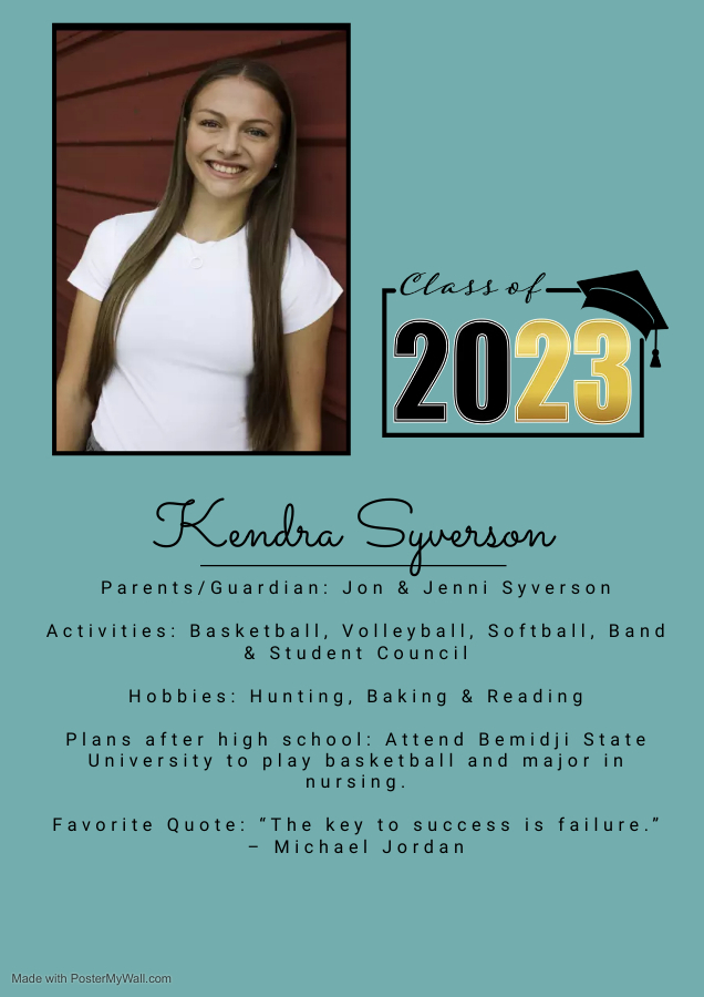 2023 Waubun Senior: Kendra Syverson